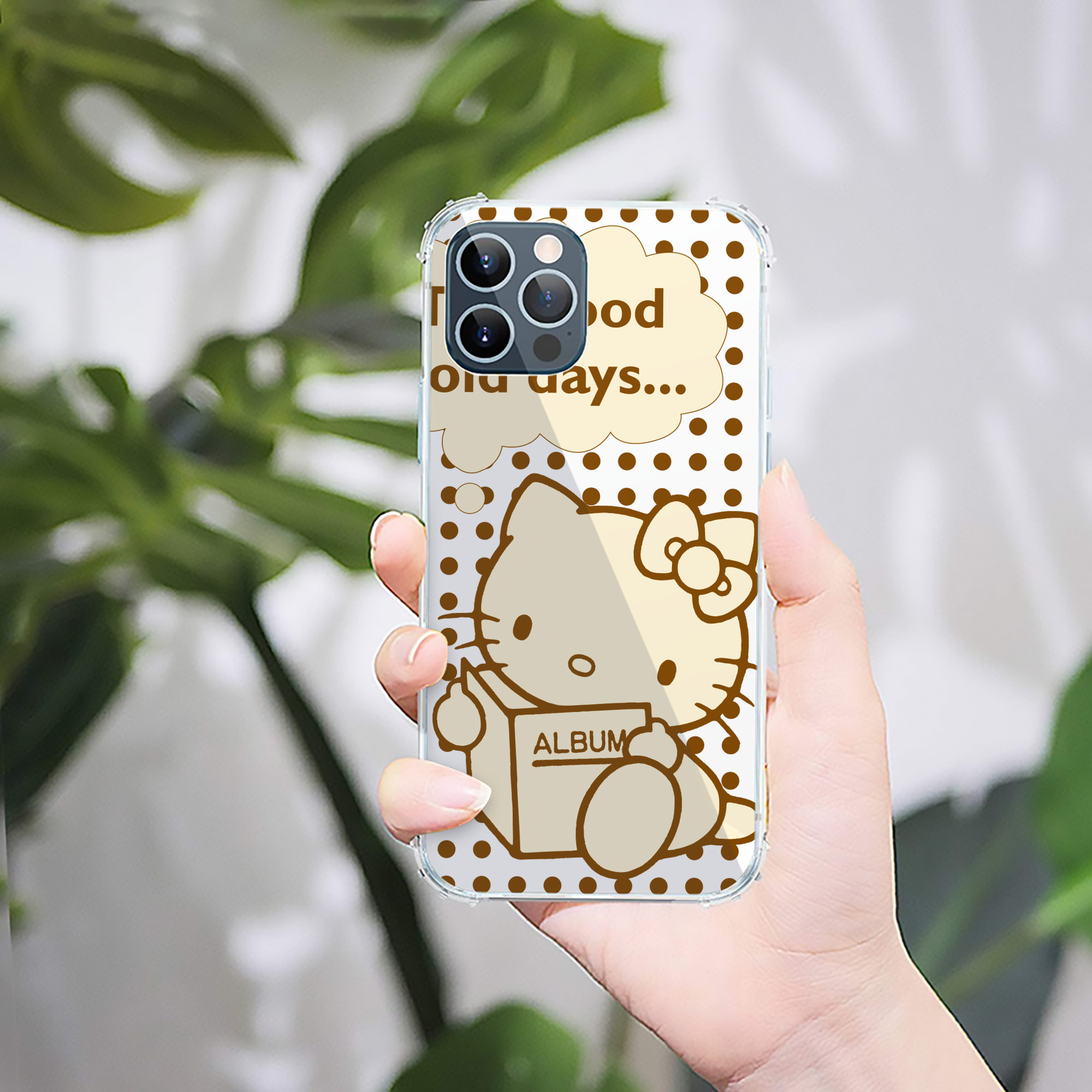 （画像用） Hello Kitty ハローキティ 【iPhone 12シリーズ対応】透明スマホケース（クリアソフトケース）